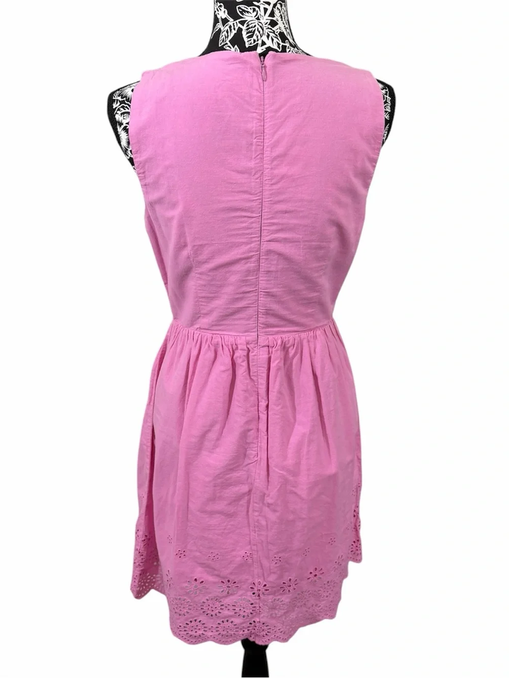 J. Crew‎ Pink Cotton Sundress with Eyelet Detail